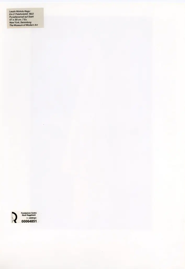 Anonimo , Moholy-Nagy, Laszlo - sec. XX - Em 2 Telefonbild , retro