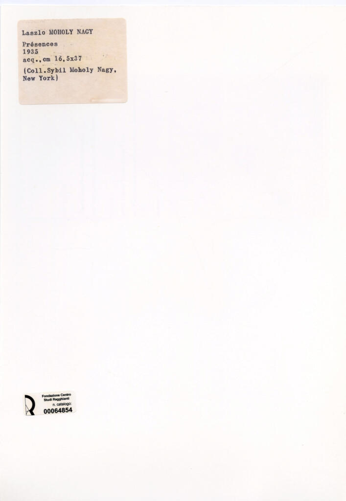 Anonimo , Moholy-Nagy, Laszlo - sec. XX - Présences , retro