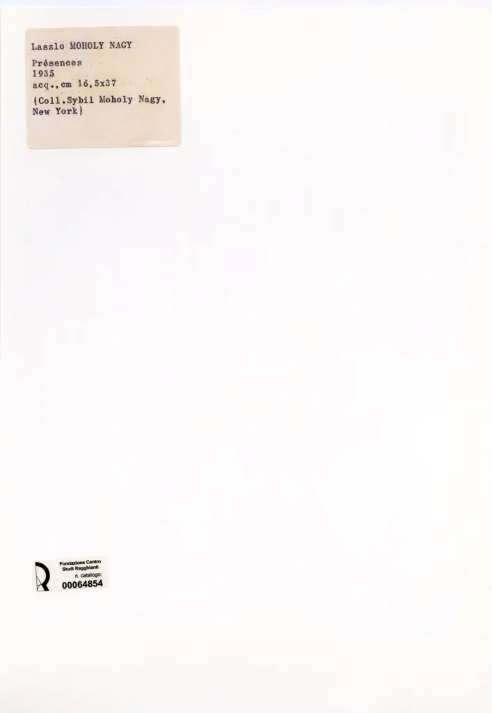 Anonimo , Moholy-Nagy, Laszlo - sec. XX - Présences , retro