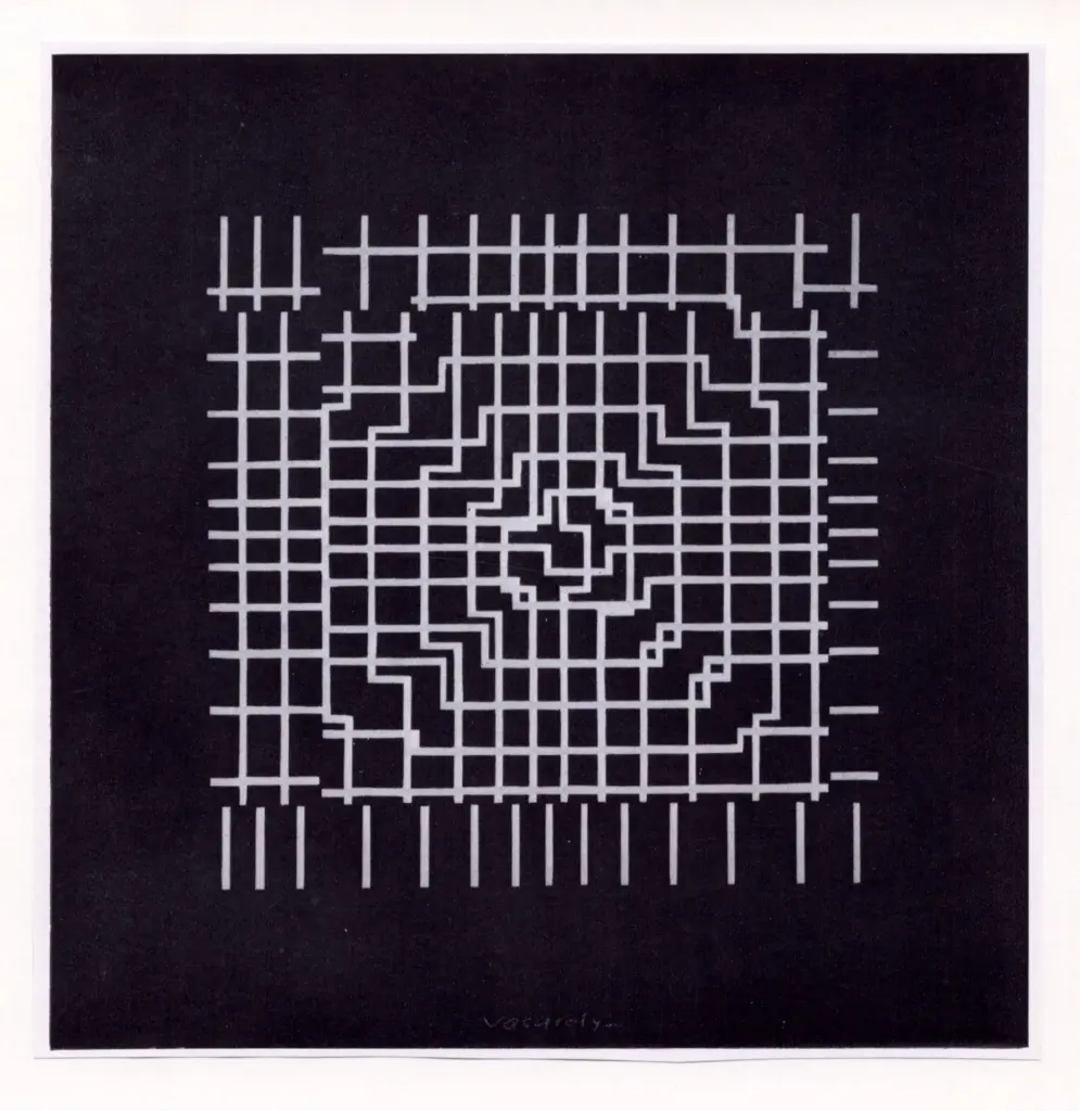 Anonimo , Vasarely, Victor - sec. XX - Grille I , fronte