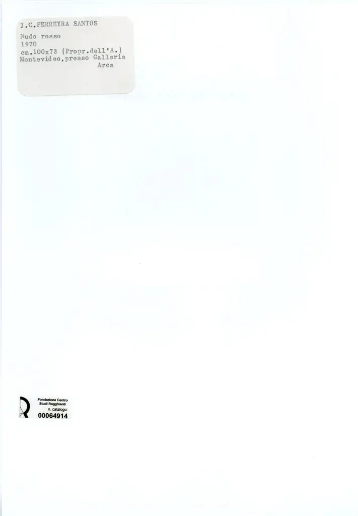 Anonimo , Ferreyra, J.C.Santos - sec. XX - Nudo rosso , retro