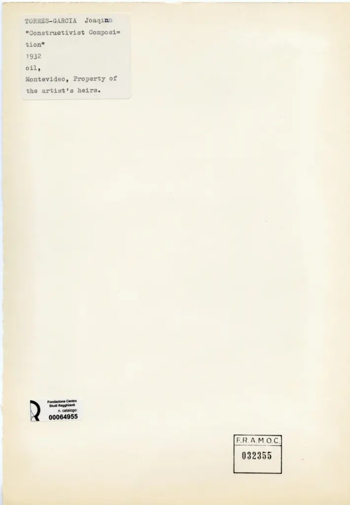 Anonimo , Torres-Garcia, Joaquin - sec. XX - Constructivist Composition , retro