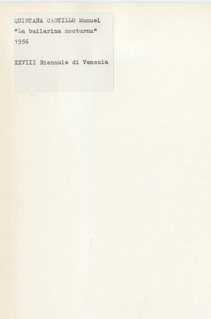 Anonimo , Quintana Castillo, Manuel - sec. XX - La bailarina nocturna , retro