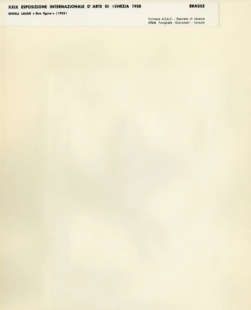 Giacomelli , Segall, Lasar - sec. XX - Due figure , retro