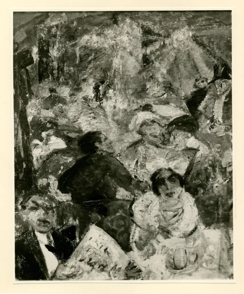 Giacomelli , Segall, Lasar - sec. XX - Caff&egrave; all'aperto , fronte