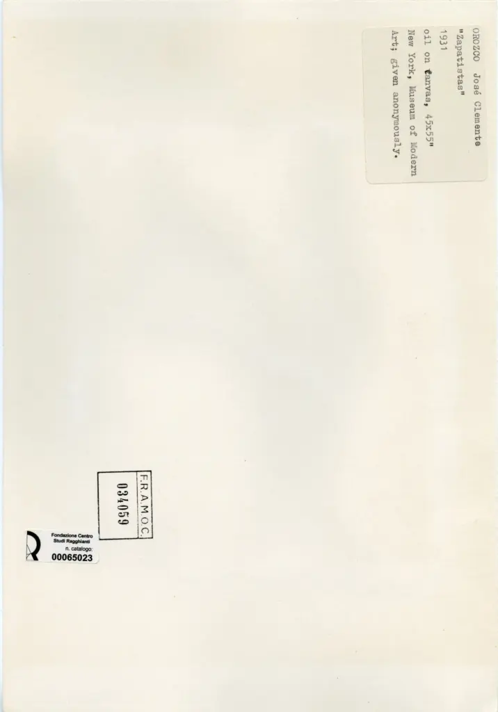 Anonimo , Orozco, Jos&eacute; Clemente - sec. XX - Zapatistas , retro