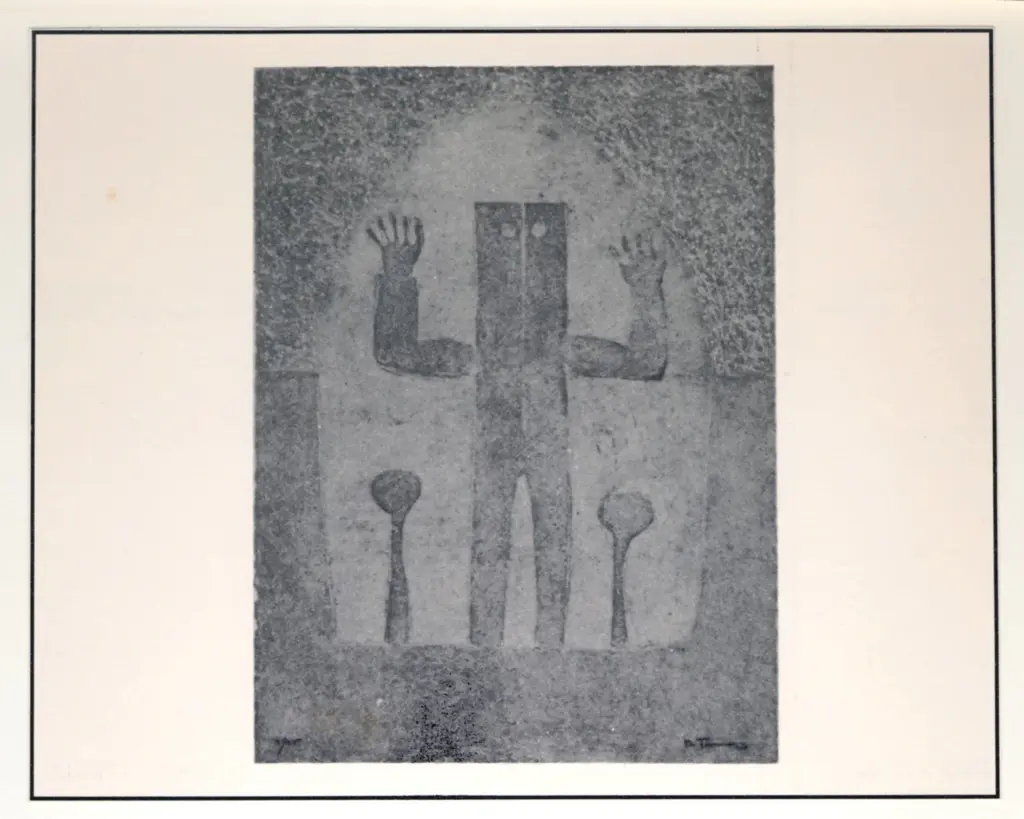 Tamayo, Rufino , Personaje con dos arboles