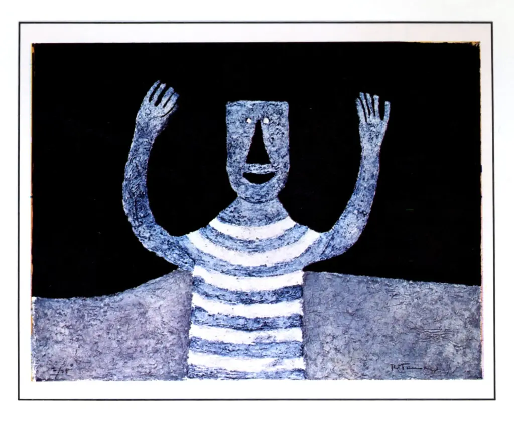 Tamayo, Rufino , Personaje en fondo negro
