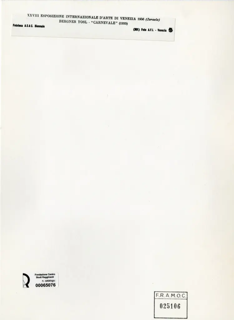 A.F.I. Agenzia Fotografica Industriale , Bergner, Yosl - sec. XX - Carnevale , retro