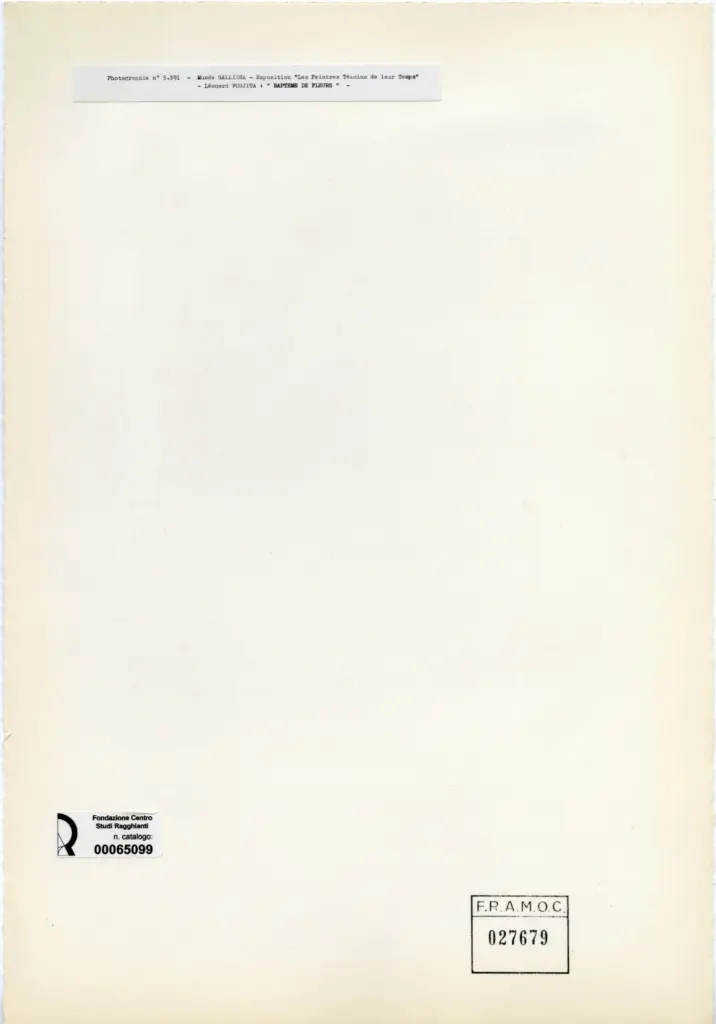 Anonimo , Foujita, Tsugaharu - sec. XX - Bapteme de Fleurs , retro