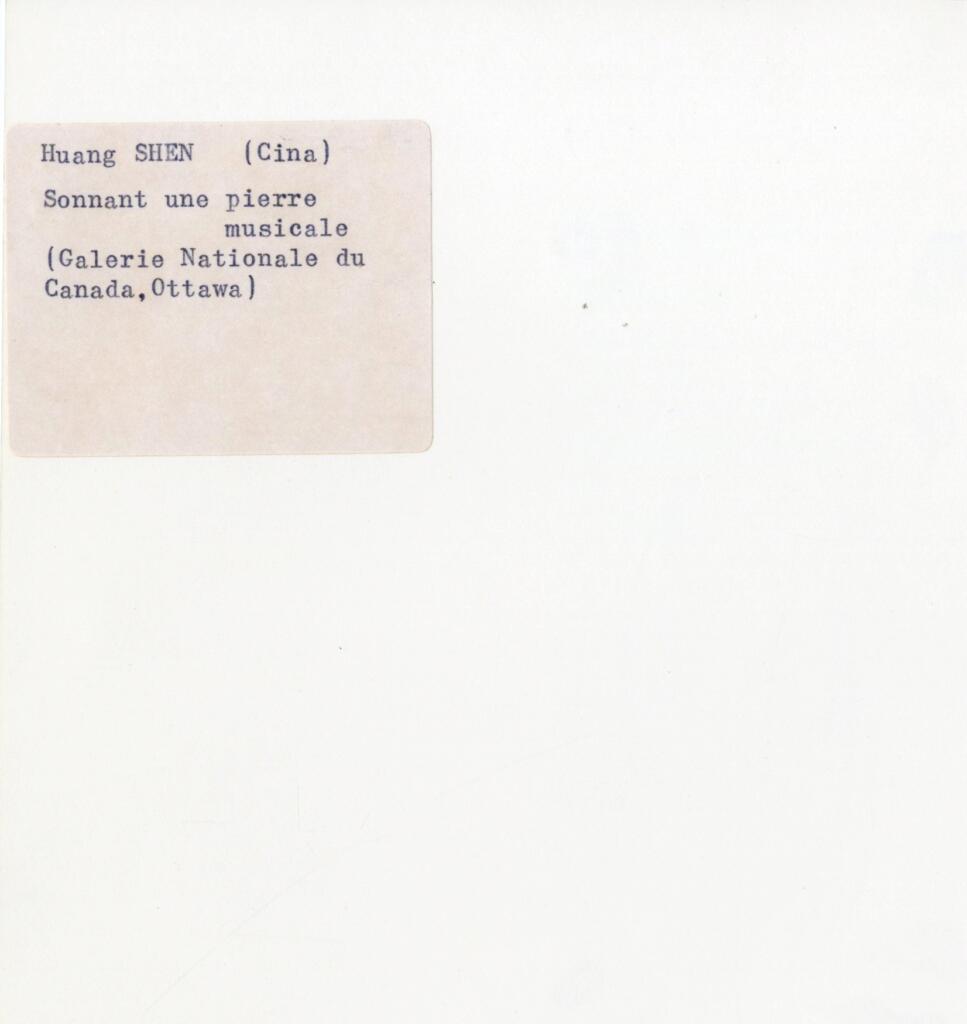 Anonimo , Huang, Shen - sec. XVII/XVIII - Sonnant une pierre misicale , retro