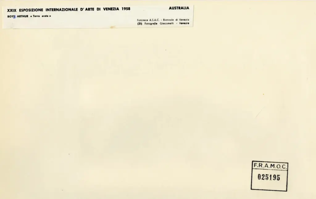 Giacomelli , Boyd, Arthur - sec. XX - Terra Arata , retro