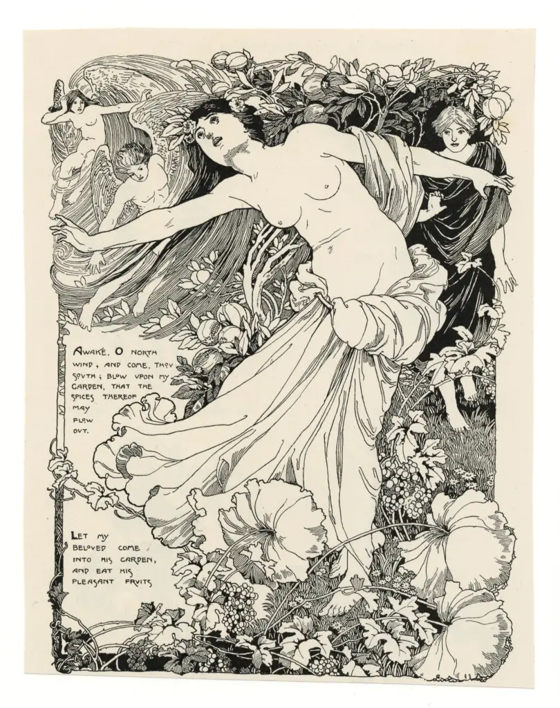 Anonimo inglese sec. XIX , Illustration for The Song of Solomon by Pan