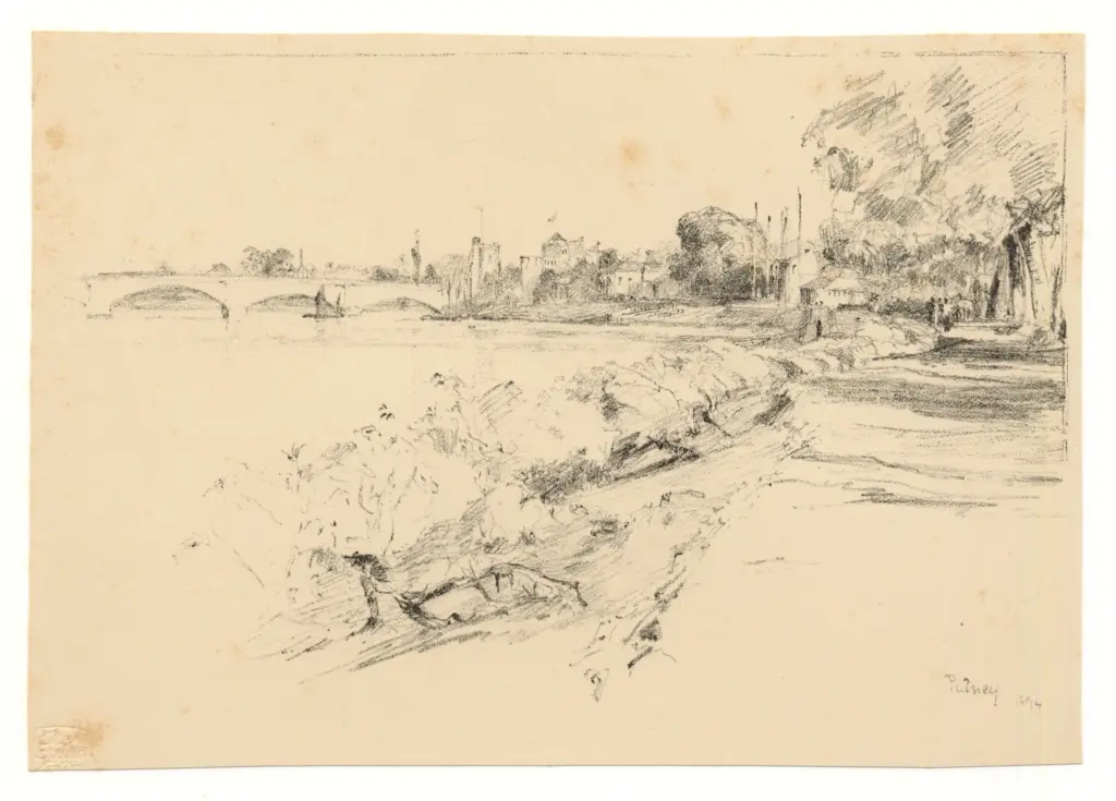 Anonimo , Putney - sec. XIX - Paesaggio , fronte