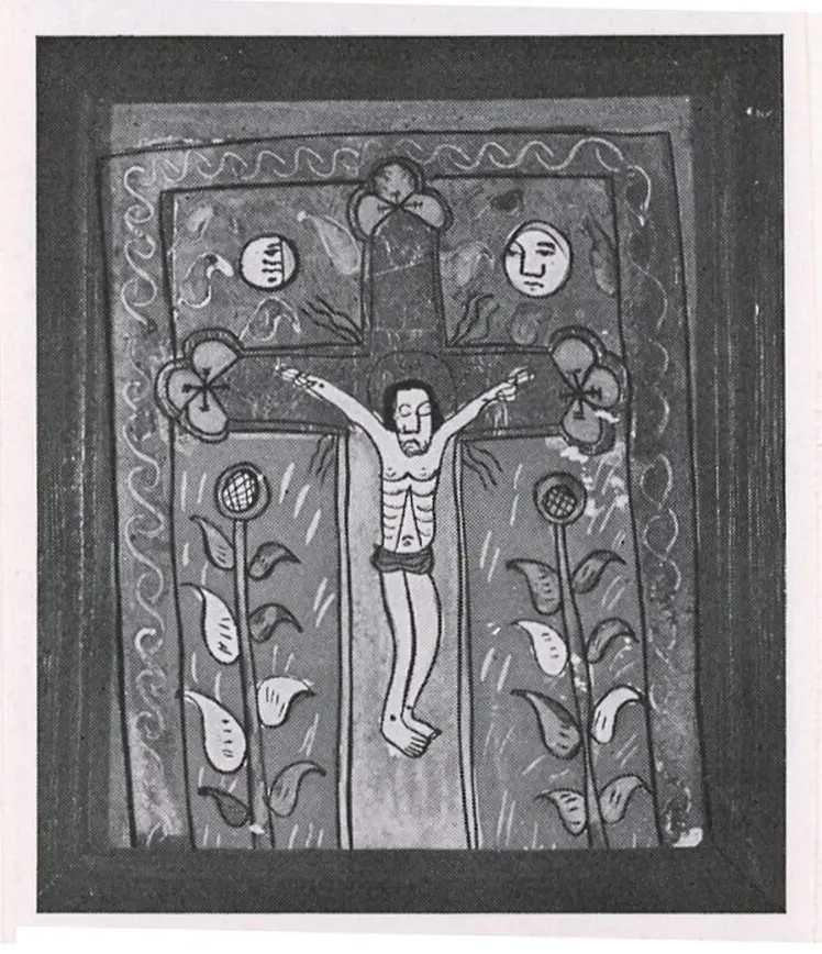 Anonimo sec. XX , La crocifissione di Ges&ugrave;