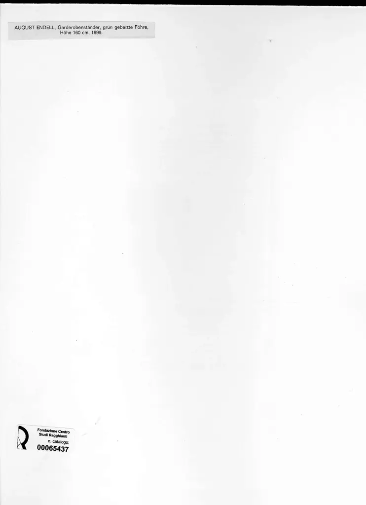 Anonimo , Endell, August - sec. XIX - Garderobenstander , retro