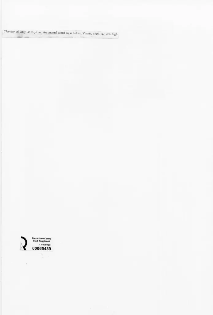 Anonimo , Anonimo austriaco sec. XIX - sec. XIX - Camel cigar holder , retro