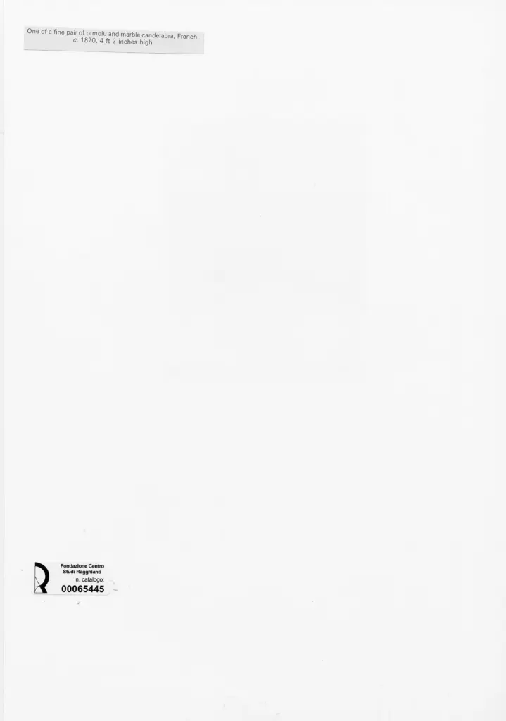 Anonimo , Anonimo francese - sec. XIX - Candelabro , retro