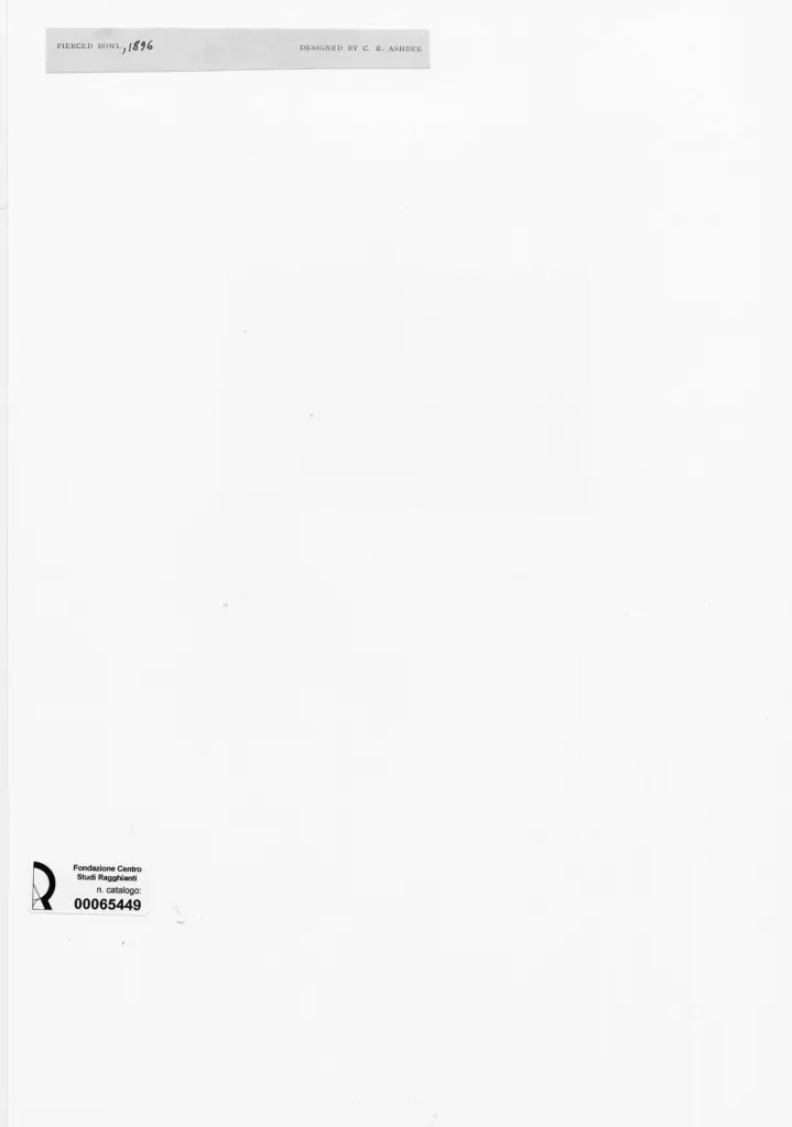 Anonimo , Ashbee, C.R. - sec. XIX - Pierced Bowl , retro