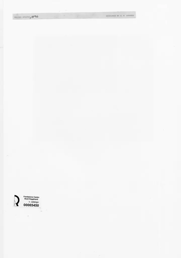 Anonimo , Ashbee, C.R. - sec. XIX - Cucchiai in argento , retro
