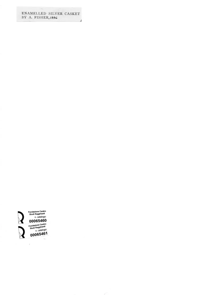 Anonimo , Fisher, Alexander - sec. XIX - Cofanetto in argento smaltato , retro