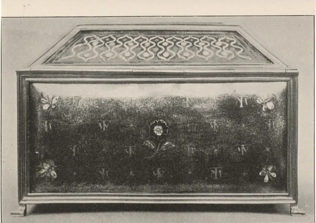 Anonimo , Fisher, Alexander - sec. XIX - Cofanetto in argento smaltato , fronte