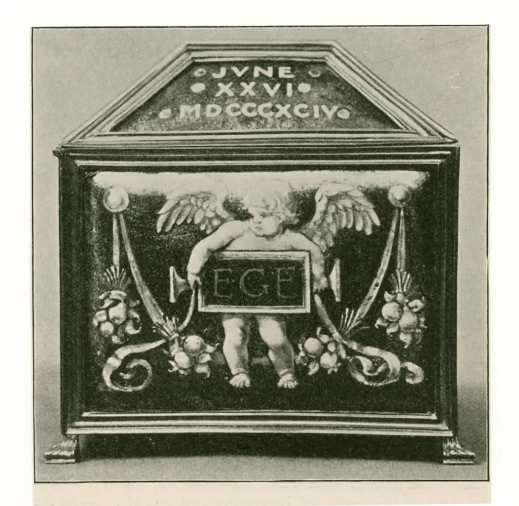 Anonimo , Fisher, Alexander - sec. XIX - Cofanetto in argento smaltato (lato) , fronte