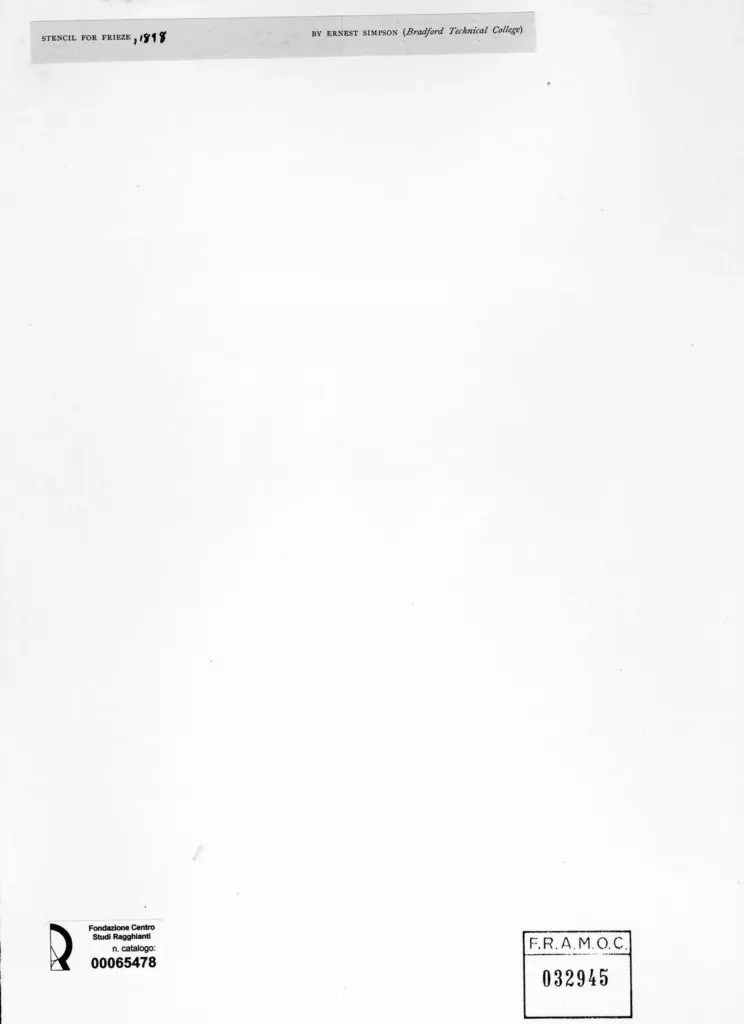 Anonimo , Simpson, Edgar - sec. XIX - Stencil for Frieze , retro