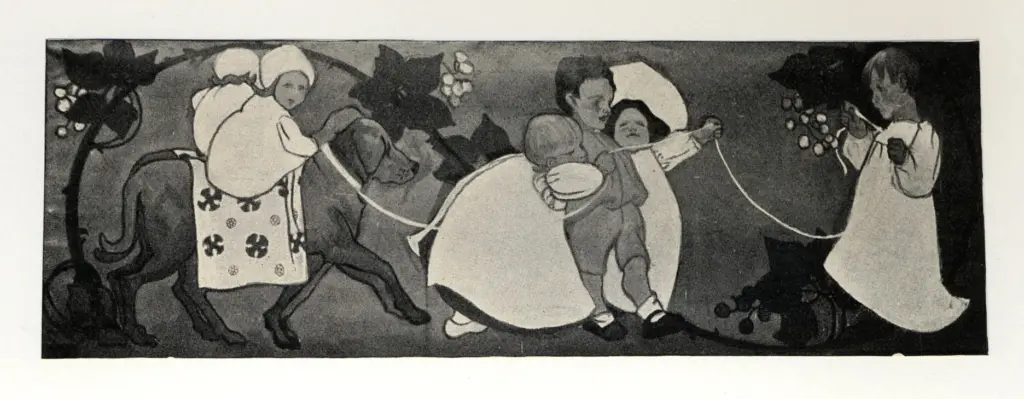 Anonimo , Jacson, Enid - sec. XIX - Portion of a coloured frieze for a nursery , fronte