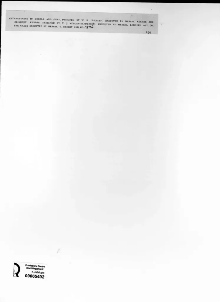 Anonimo , Farmer-Brindley, - sec. XIX - Caminetto , retro