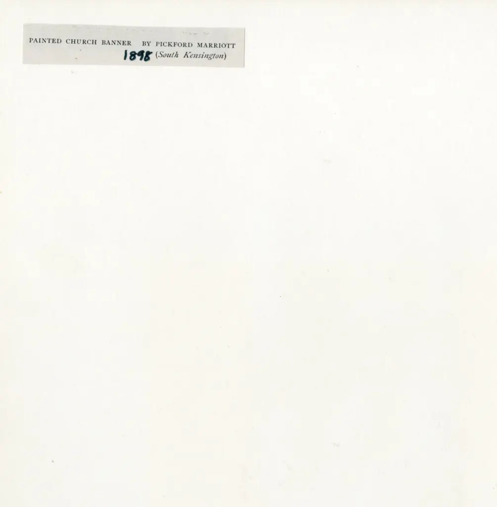 Anonimo , Marriott, Pickford - sec. XIX - Stendardo , retro