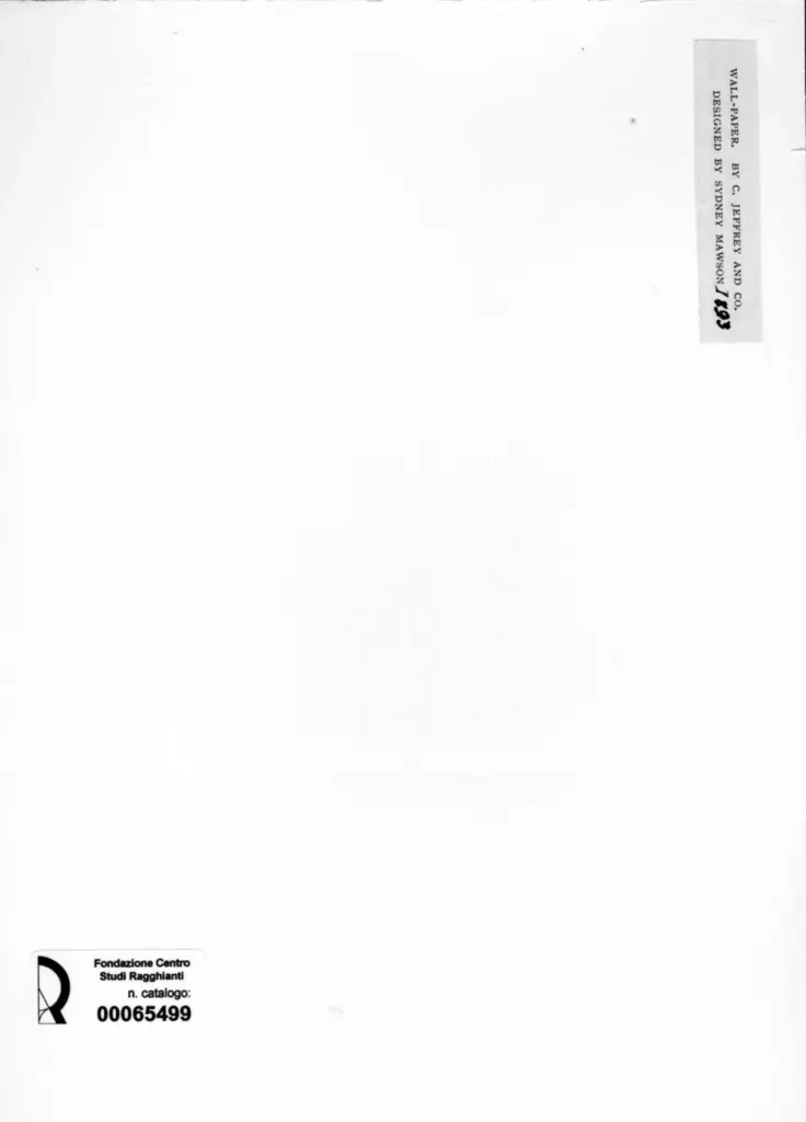 Anonimo , Jefrey, C.; Mawson, Sydney - sec. XIX - Carta da parati , retro