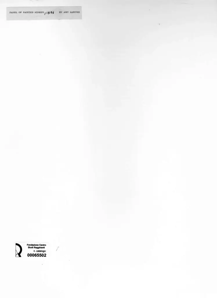 Anonimo , Sawyer, Amy - sec. XIX - Panel of painted screen , retro