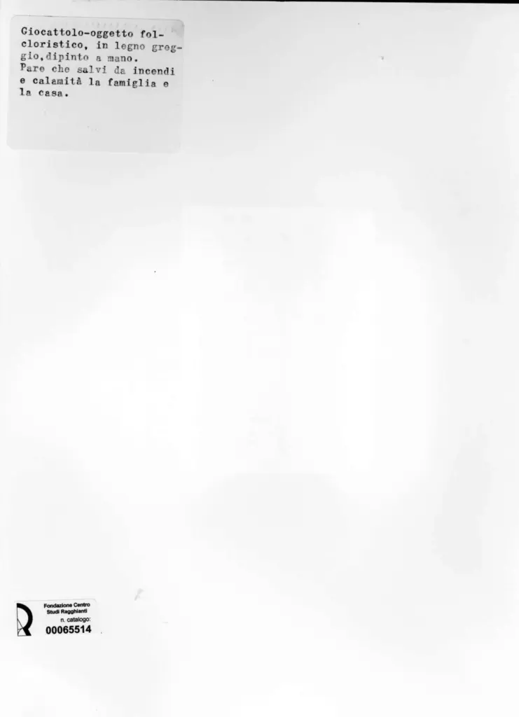 Anonimo , Anonimo italiano sec. XX - sec. XX - Giocattolo-oggetto folkloristico , retro