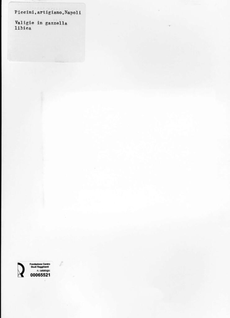 Foto Barsotti , Piccini - sec. XX - Valigie in gazzella libica , retro