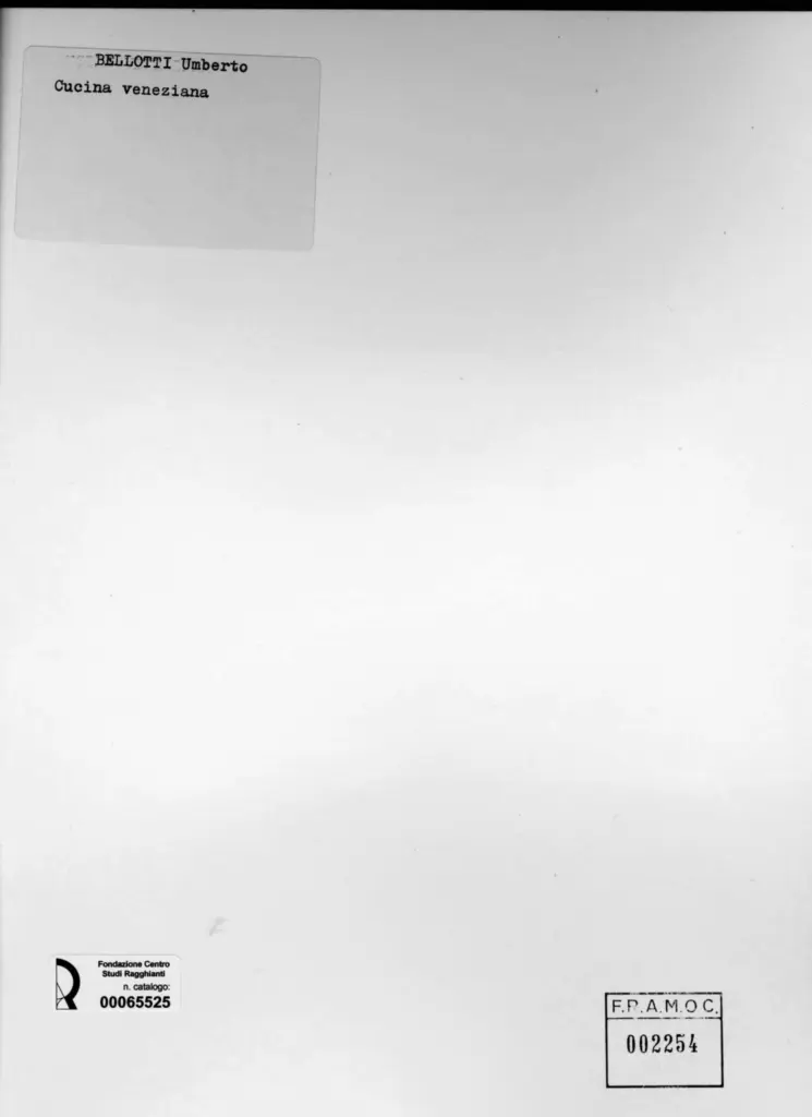 Giacomelli , Bellotti, Umberto - sec. XX - Cucina veneziana , retro