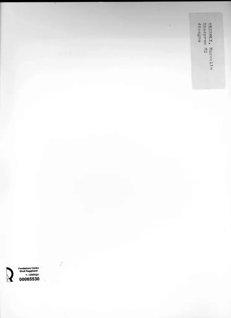 Anonimo , Nizzoli, Marcello - sec. XX - Diaspron 82, disegno , retro