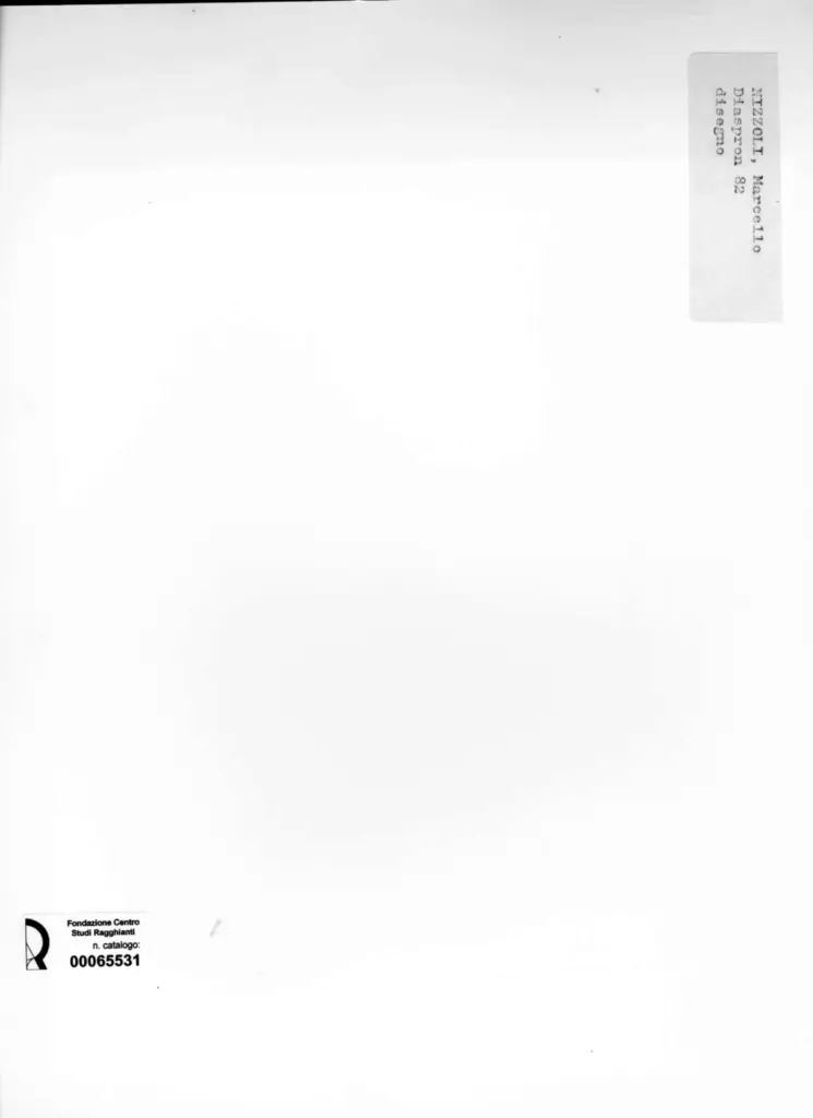 Anonimo , Nizzoli, Marcello - sec. XX - Diaspron 82, disegno , retro
