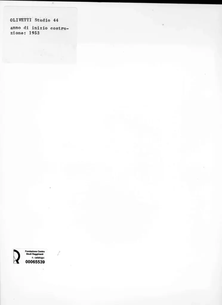 Anonimo , Olivetti - sec. XX - Olivetti studio 44 , retro