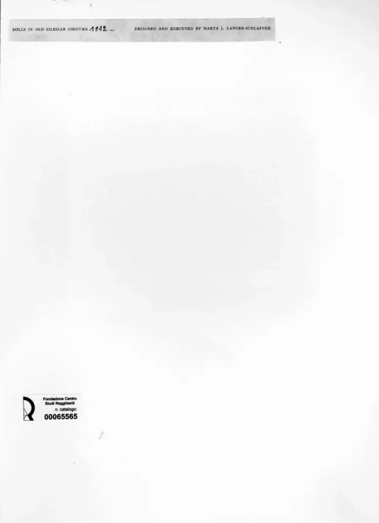 Anonimo , Langer-Schlaffke, Marta - sec. XX - Dolls in old silesian costume , retro