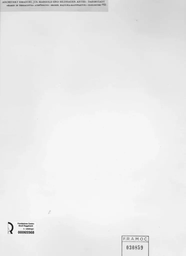 Anonimo , Margold, Emanuel Josef - sec. XX - Camino in terracotta , retro