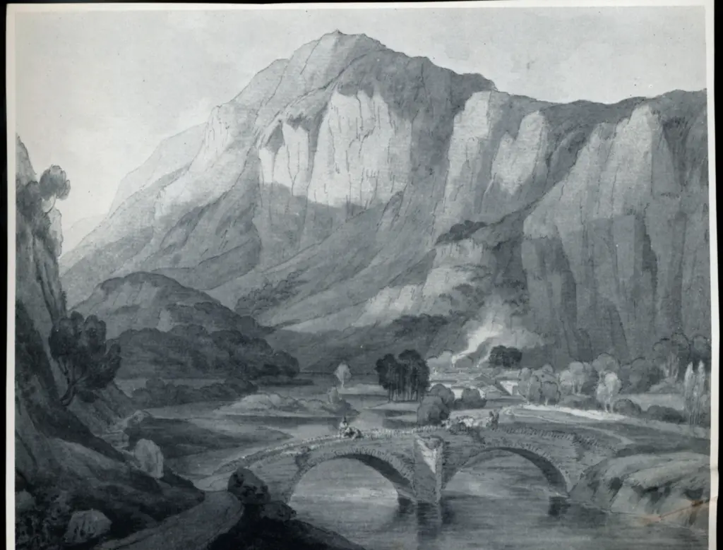 Anonimo , White Abbott, John - sec. XVIII - The entrance to Borrowdale , fronte