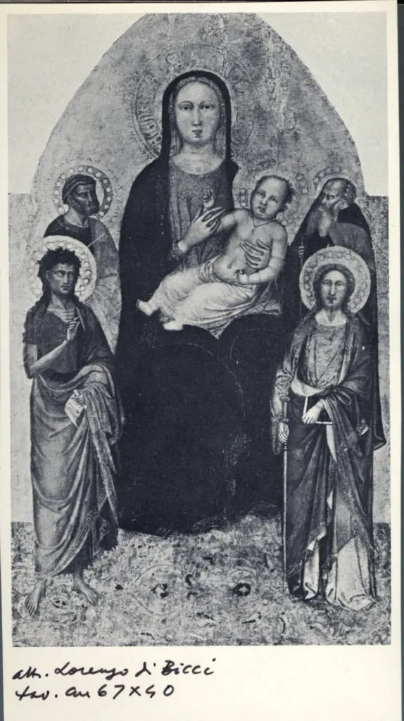Anonimo , Bicci, Lorenzo - attr. - sec. XIV/ XV - Madonna con Bambino e Santi , fronte