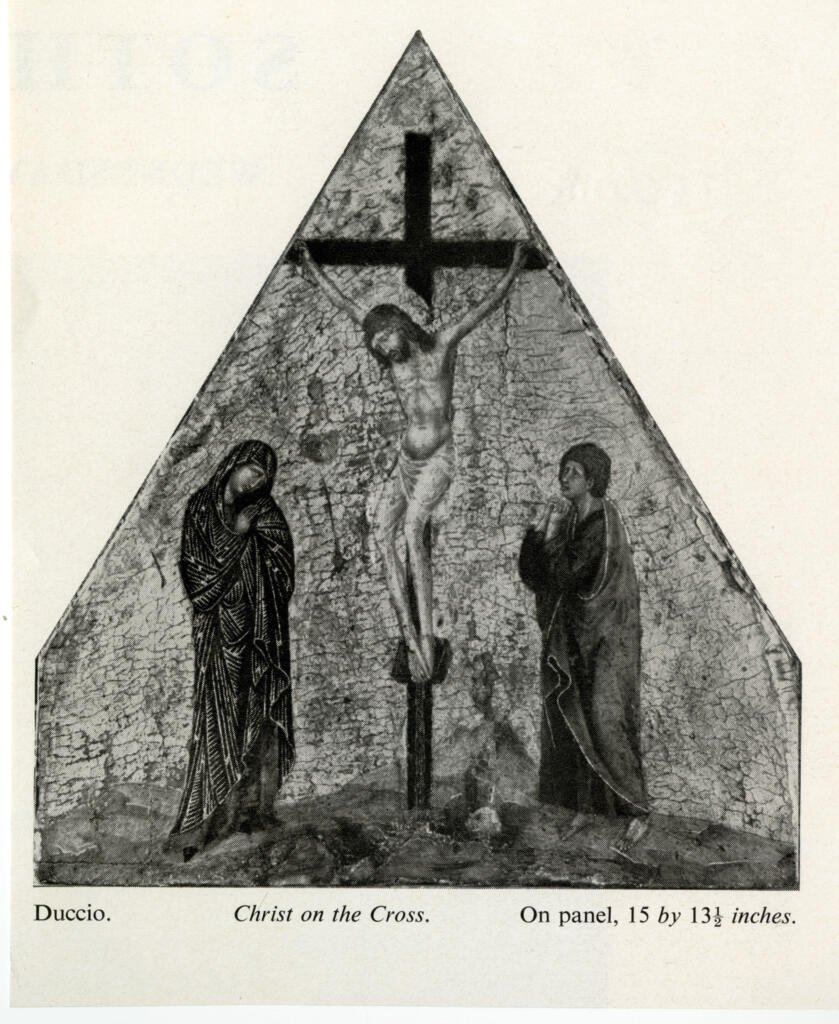 Anonimo , Di Buoninsegna, Duccio - sec. XIII/ XIV - Cristo sulla croce con i dolenti , fronte