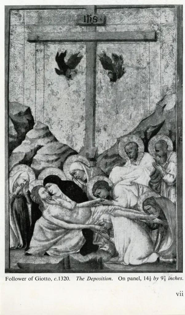 Anonimo , Giotto di Bondone - seguace - sec. XIV - Deposizione , fronte