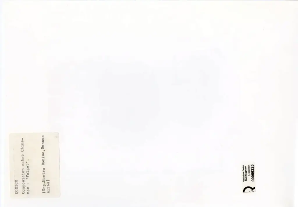 Anonimo , Kosige - sec. XX - Fulget , retro