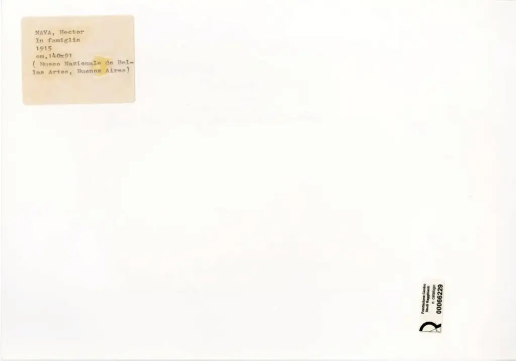 Anonimo , Nava, Hector - sec. XX - In famiglia , retro