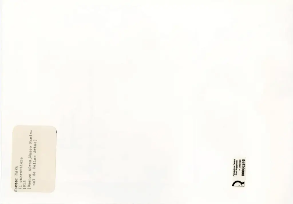 Anonimo , Nava, Hector - sec. XX - Il carrettiere , retro