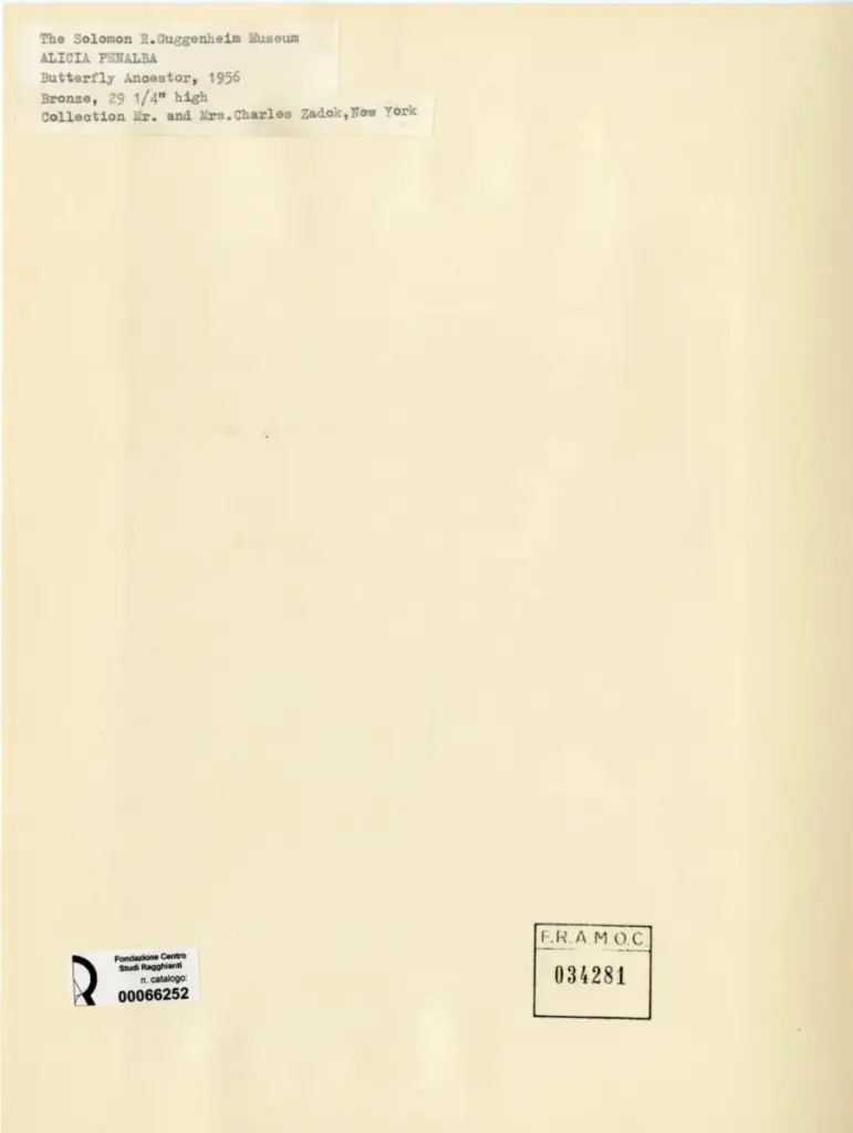 Anonimo , Penalba, Alicia - sec. XX - Butterfly Ancestor , retro