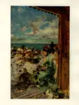 Anonimo , Boldini, Giovanni - sec. XIX - Sulla spiaggia